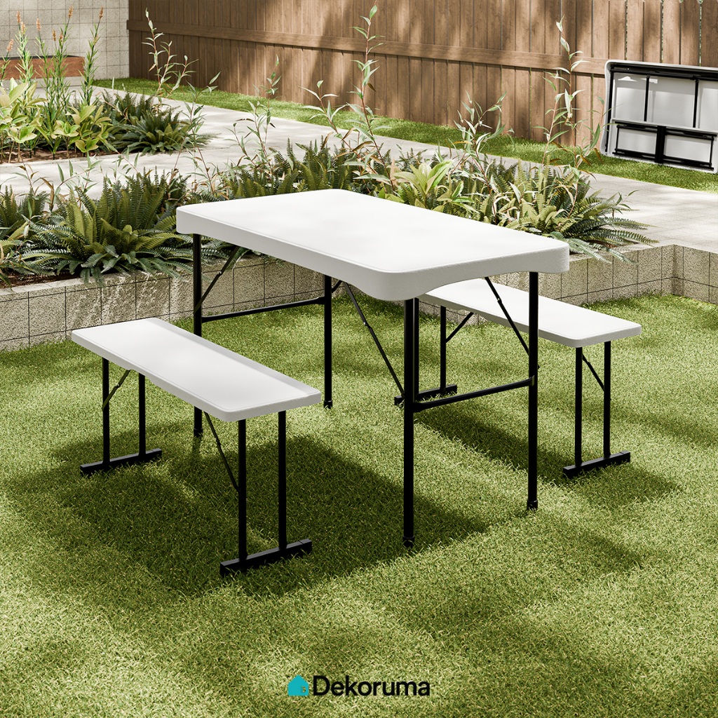 Dekoruma CLIV Set Meja dan Kursi Lipat Serbaguna / Folding Table and Chair / Meja Kursi Piknik Plast