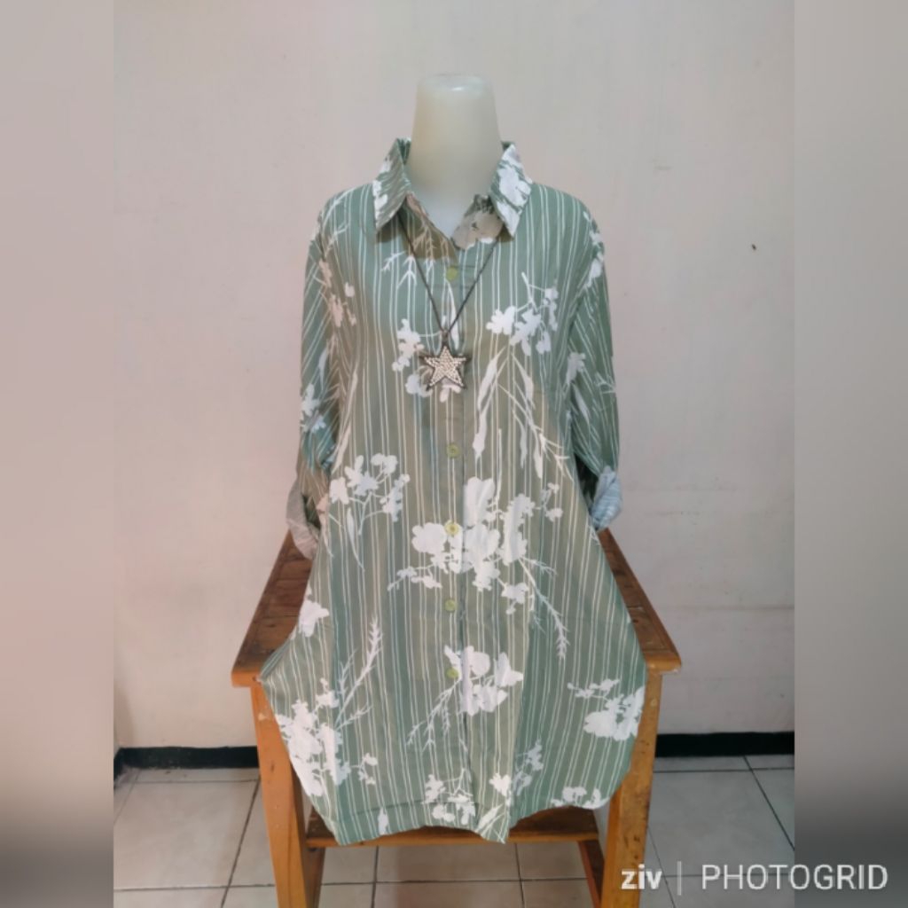 TUNIK WANITA MOTIF BUNGA KATUN RAYON T1512