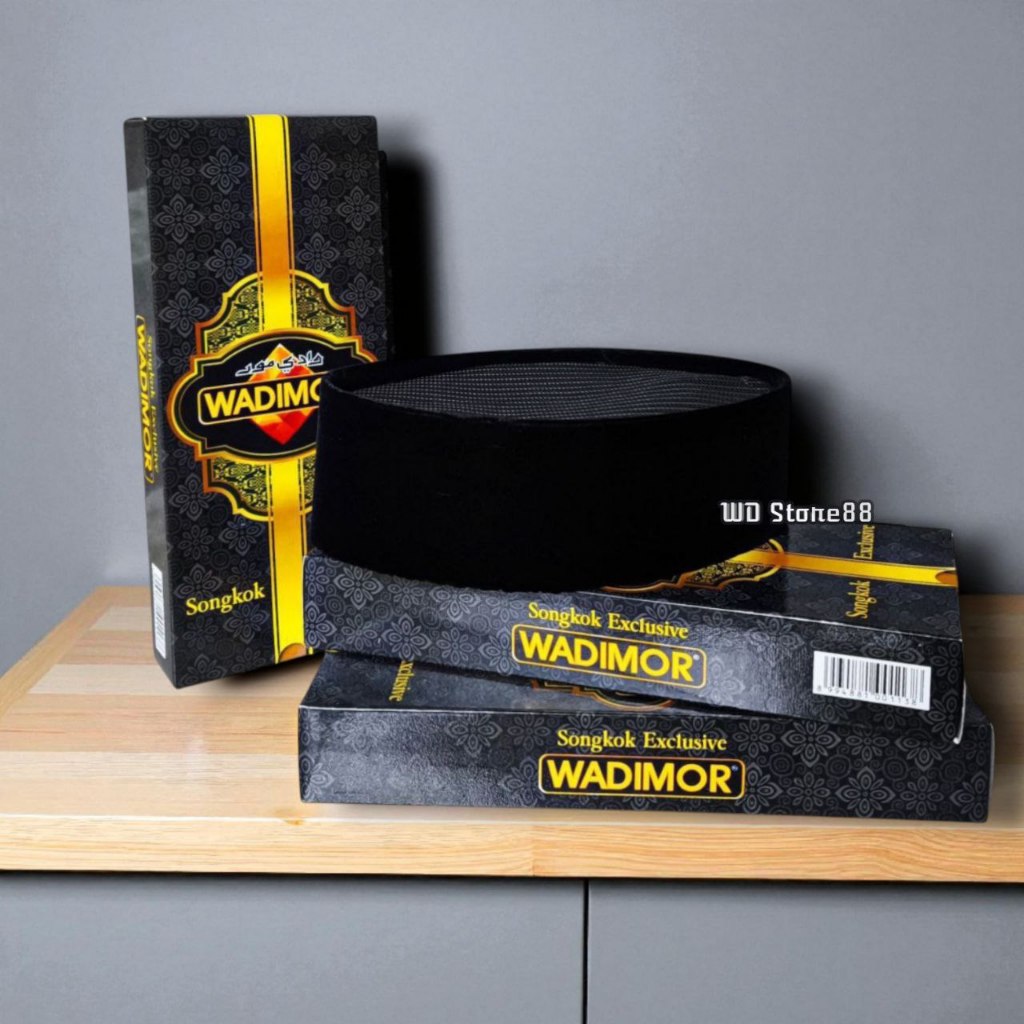 Peci Wadimor Hitam Full Ac Tengah Anak Dewasa || Peci Hitam Pria Full AC WADIMOR || Songkok Wadimor