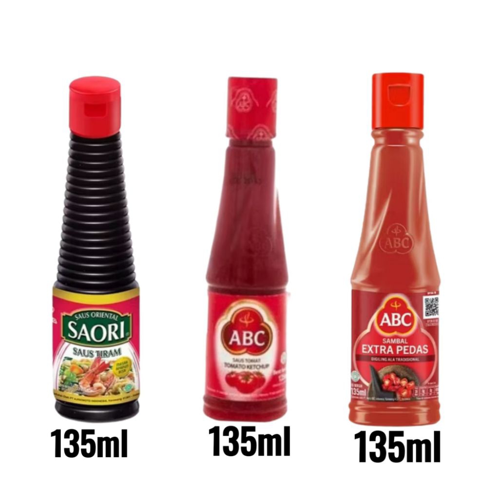paket bundling saos tiram 135ml, saos abc tomat 135ml , saos abc extra pedas 135 ml