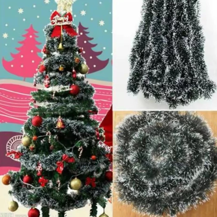 Slinger Natal Type A Tebal Slinger Hijau Salju / Hijau Daun Tebel / Slinger Pohon Natal / Dekorasi N