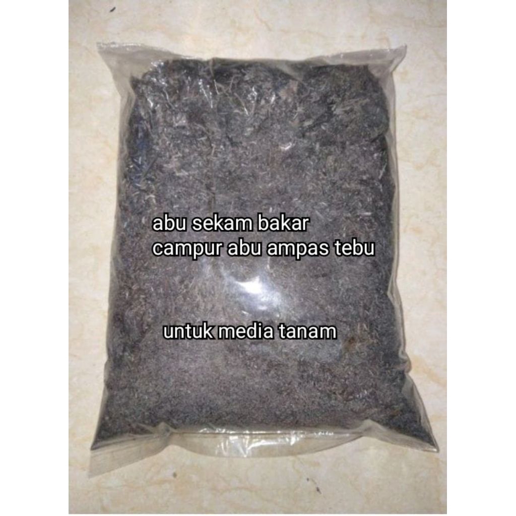sekam dan ampas tebu bakar 1 kg
