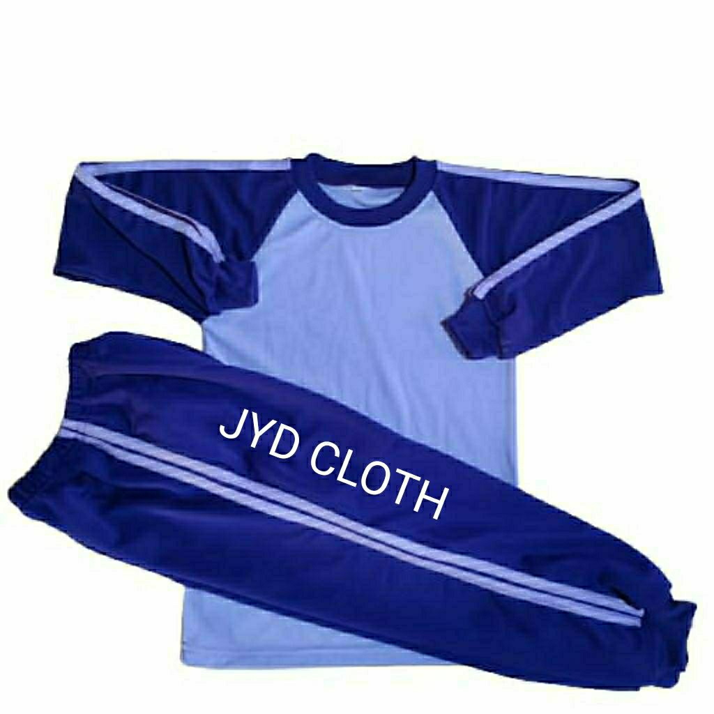setelan kaos olahraga TK SD SMP SMA warna ungu muda ungu tua