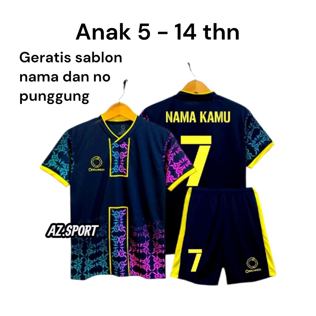 Baju futsal anak geratis sablon kaos futsal Jersey Bola junior kaos olahraga anak