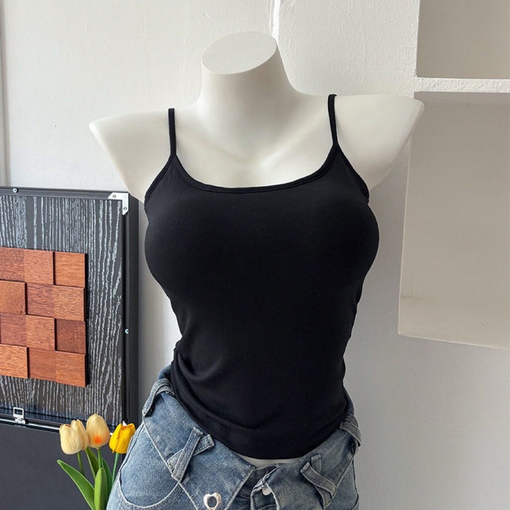 Tanktop/Singlet Tali Kecil Bahan Kaos adem elastis