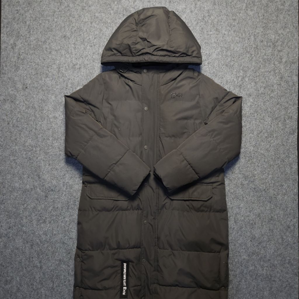 Long Puffer Wanita EXR — Inner Down, Hoodie Permanen, Super Hangat & Stylish