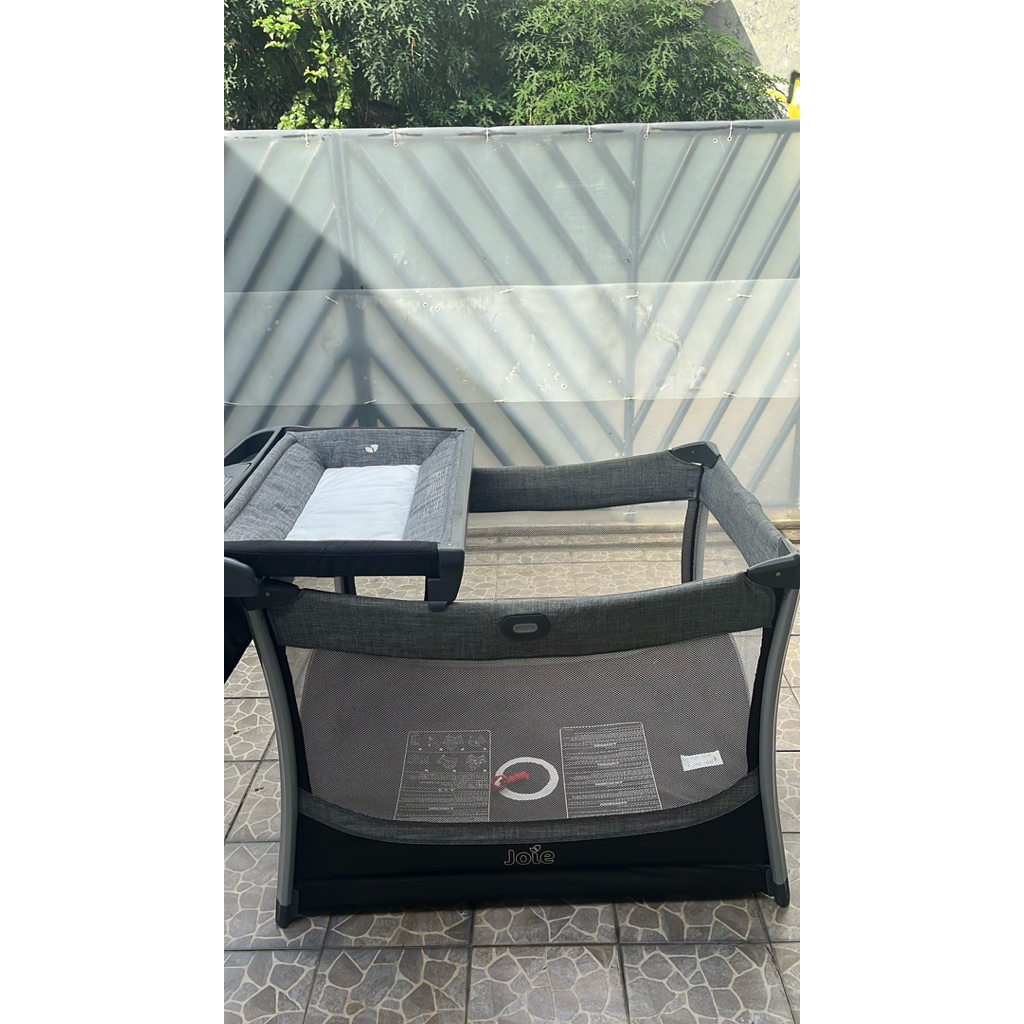 JOIE ILLUSION TRAVEL COT BABY BOX preloved