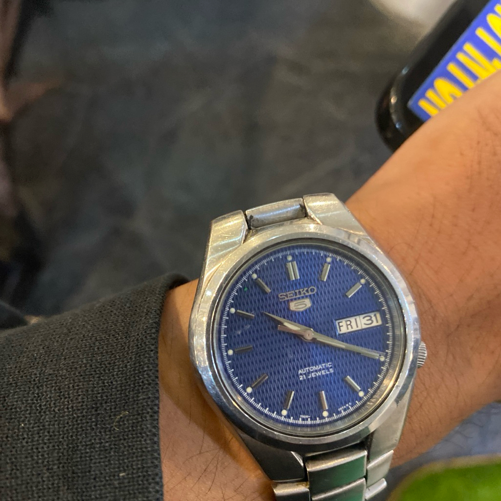 seiko5 bluedial otomatis