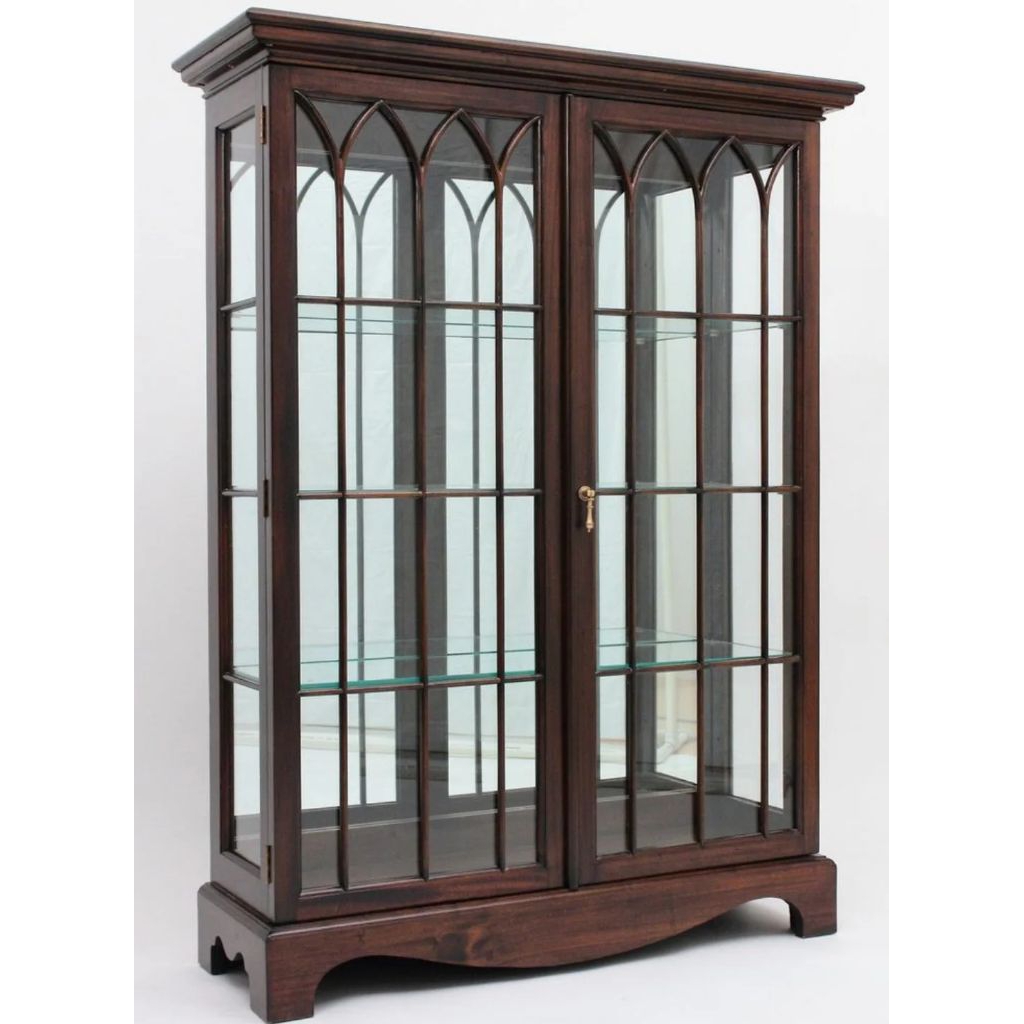 bufet pajangan kayu jati, bufet pajangan full kaca kayu jati