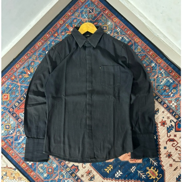 Kemeja Panjang Jobb black Second