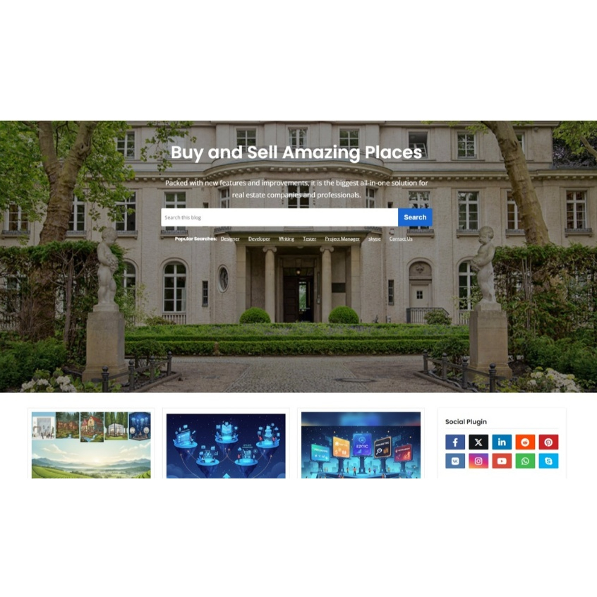 Tema Blogger Blogspot Profesional PROPERTY | Desain Elegan | Support Adsense