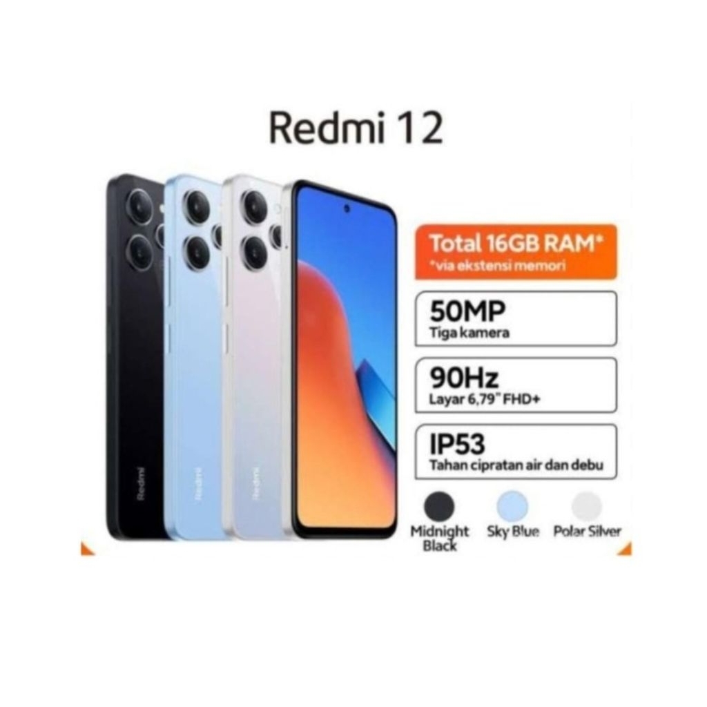 PROMO HP REDMI 12 RAM 8GB 256GB NEW FULLSET GARANSI 2 TAHUN | REDMI 13C 8/256GB | REDMI MURAH RAM BE