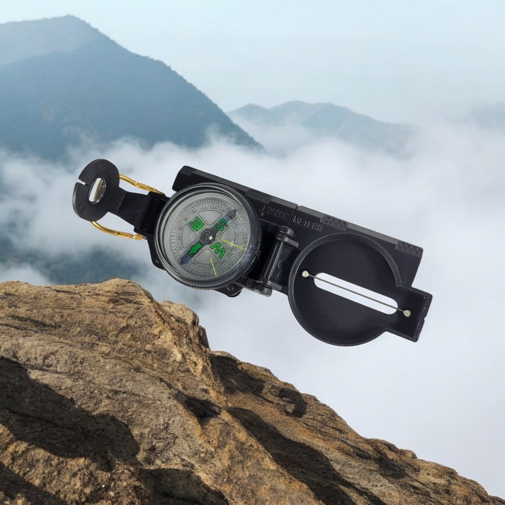 Kompas Bidik Prisma Lipat Navigasi Outdoor Camping Survival - Compas Navigasi Darat Pendidikan F01 -