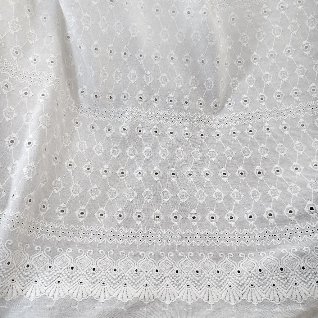 PROMO Kain Katun Bordir Premium/Kain Katun Bordir Bolong/Kain Katun/Kain Katun Meteran