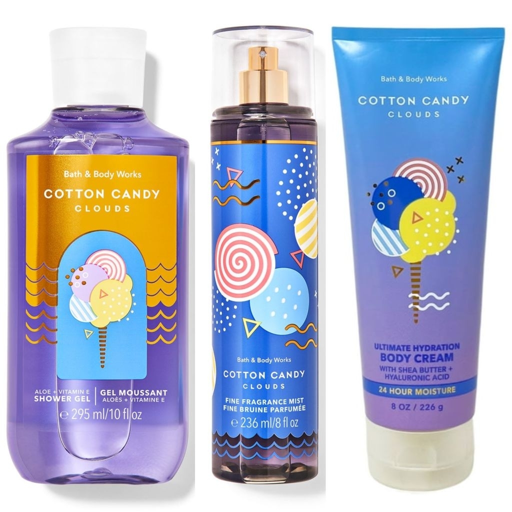BBW Bath and Body Works COTTON CANDY CLOUDS collection