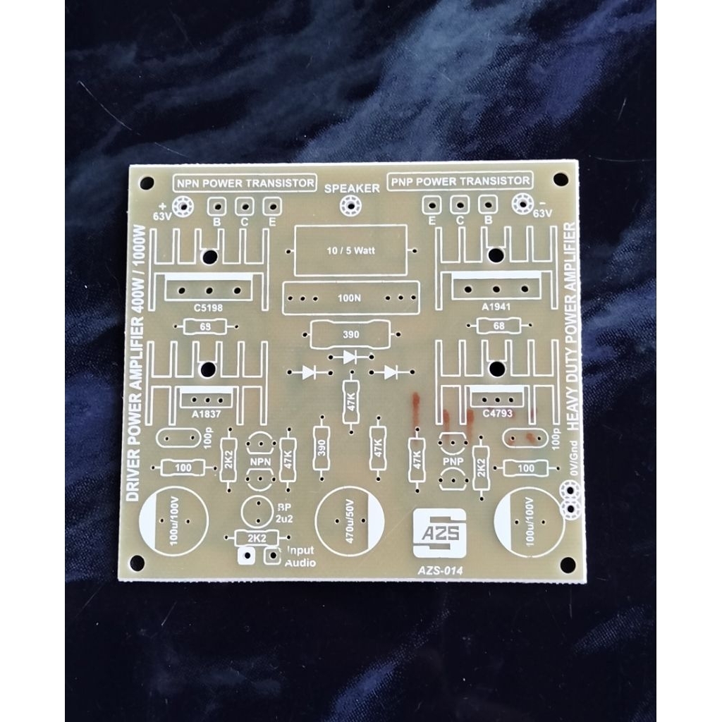 PCB Power Amplifier 2 Tingkat 2 Stage Simetris DTK Fiber FR4