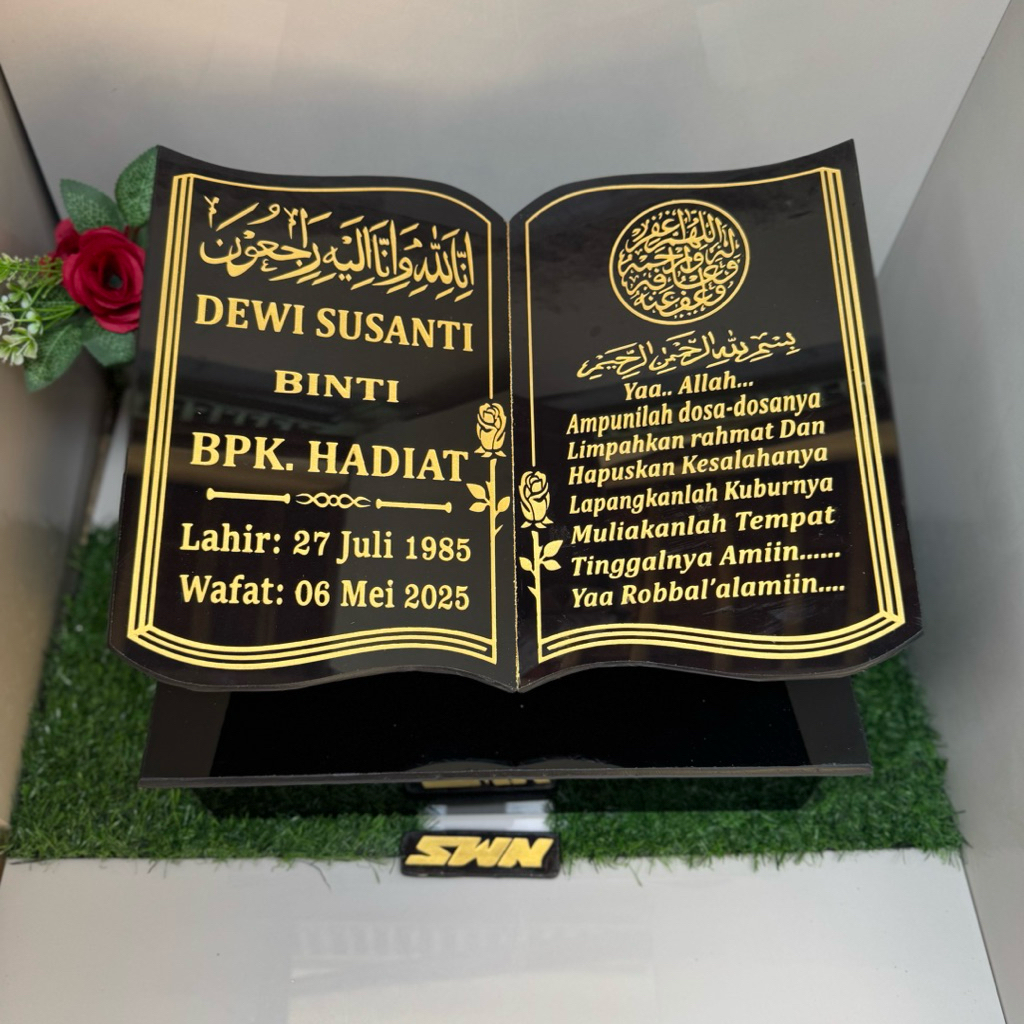 Batu Nisan Granit 30x40 ukuran untuk dewasa dan orang tua