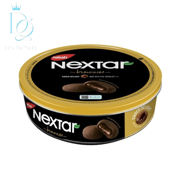 NEXTAR BROWNIES COKLAT DAN PINNEAPLE 160GR KALENG / NEXTAR KALENG