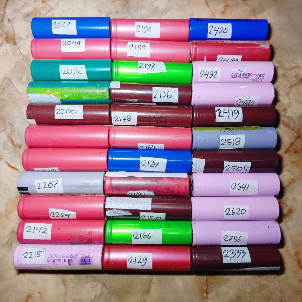 Baterai 18650 2000-2500mah