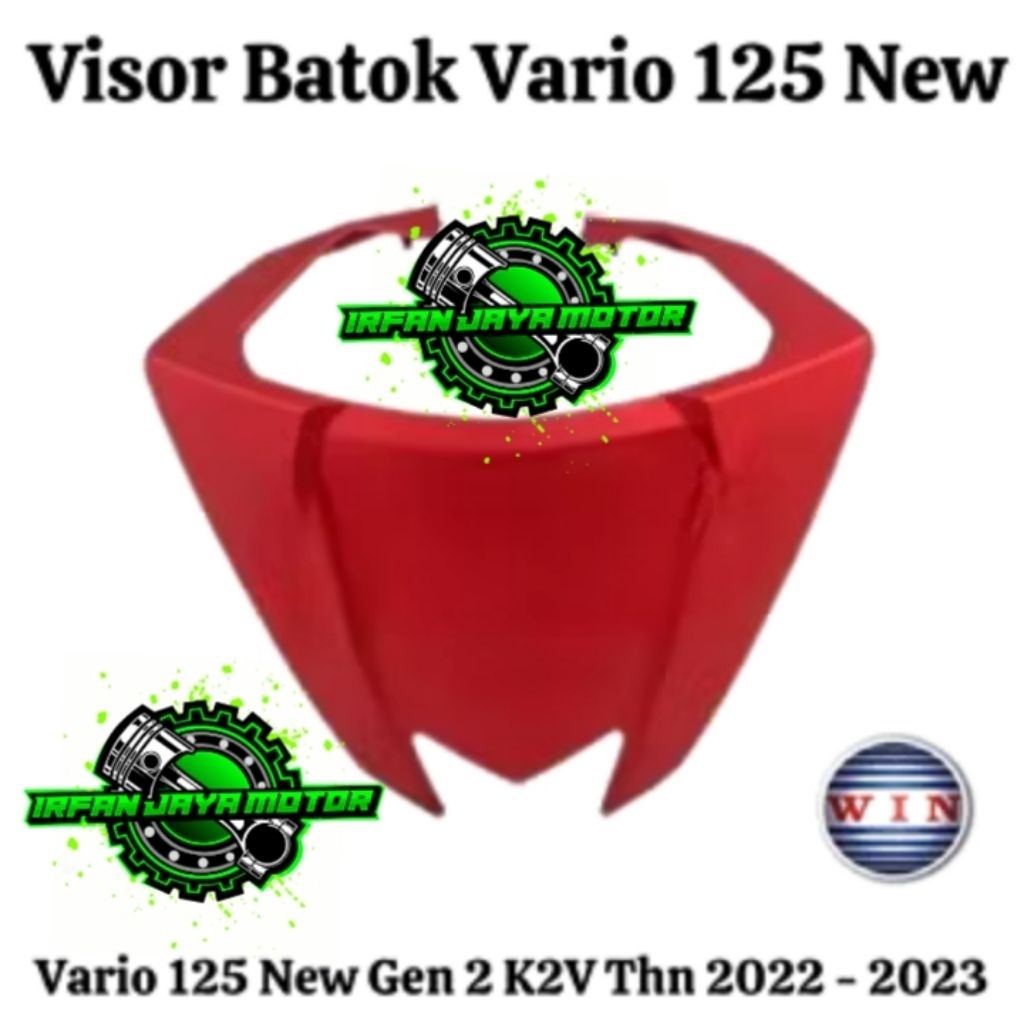 Visor Batok K2V Vario 125 NEW LED Gen2 2023 K2V MERAH DOFF