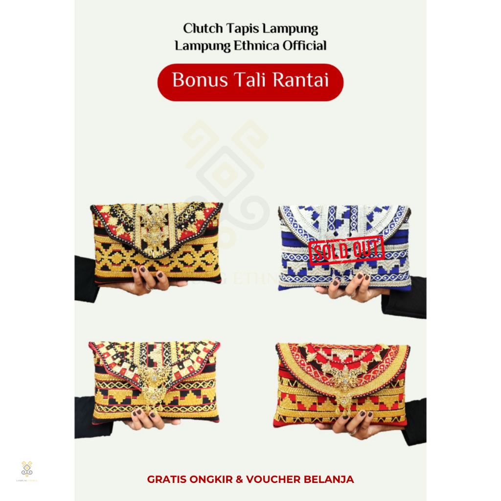 LAMPUNG ETHNICA OFFICIAL - CLUTCH TAPIS LAMPUNG / TAS TAPIS LAMPUNG - TAS WANITA TAPIS LAMPUNG - CLU