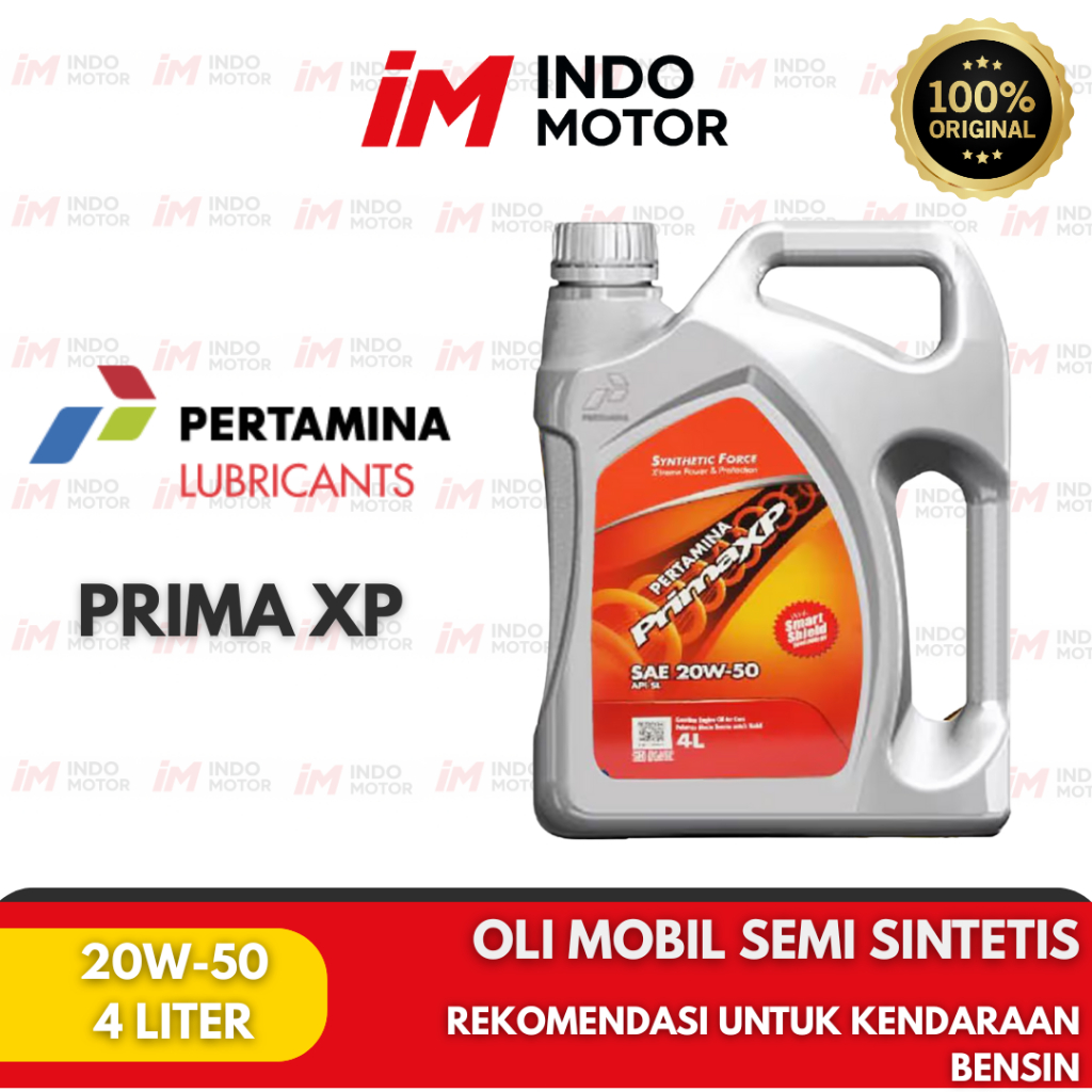 Pertamina Prima XP Sae 20w-50 4L - Oli Mobil Sintetis