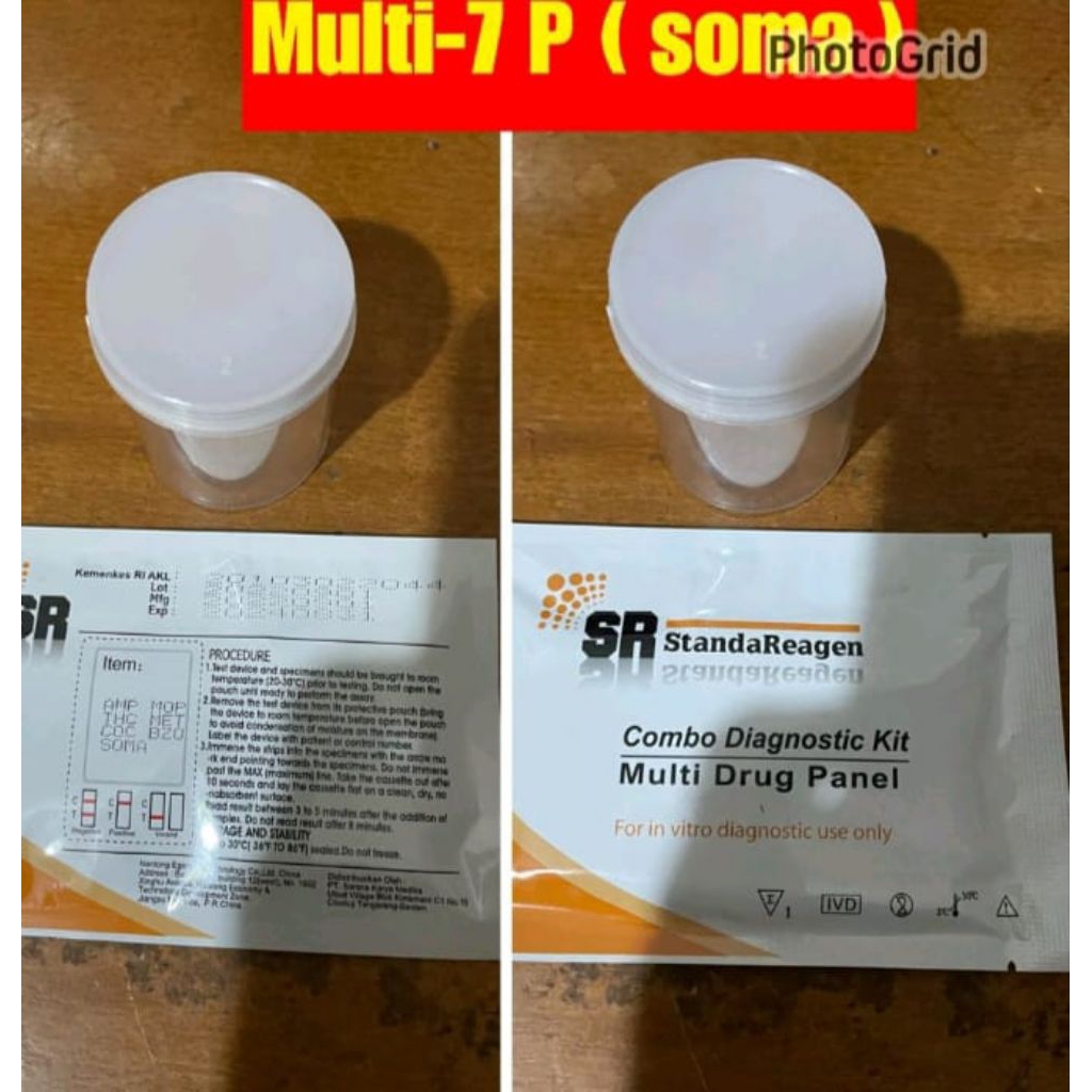 alat tes drug/narkoba-7 parameter merk SR eceran free pot urin tinggal pakai