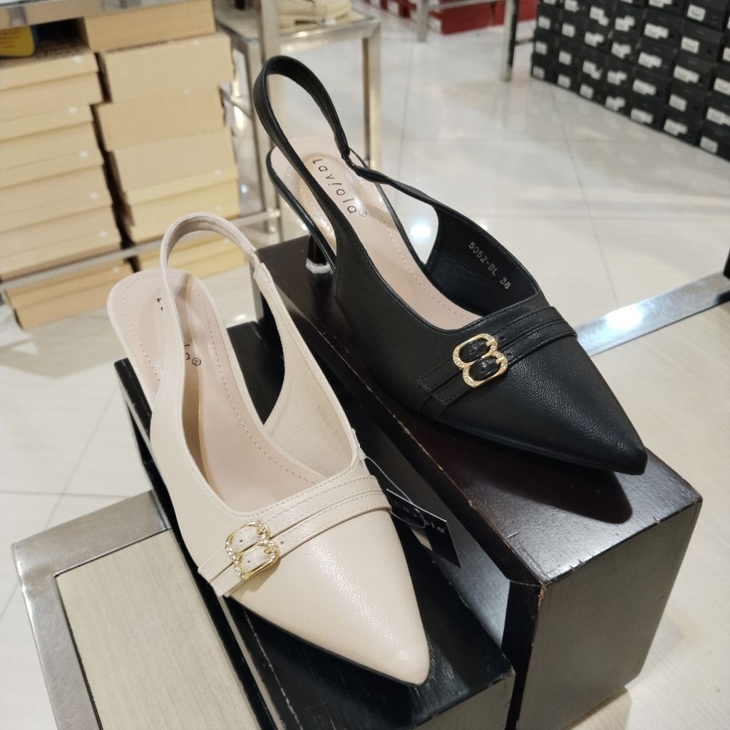 LAVIOLA‼️ sandal selop wanita hak 7cm ringan
