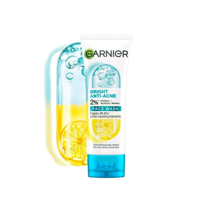 GARNIER Bright Complete ANTI-ACNE  Anti Acne Facial Wash 100ml