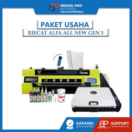 Paket Usaha Sablon DTF | Paket Mesin Riecat Alfa All New Gen 3 + Mesin Oven