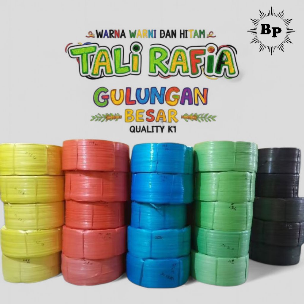 TALI PLASTIK/RAFIA GULUNGAN BESAR BERBAGAI MACAM WARNA