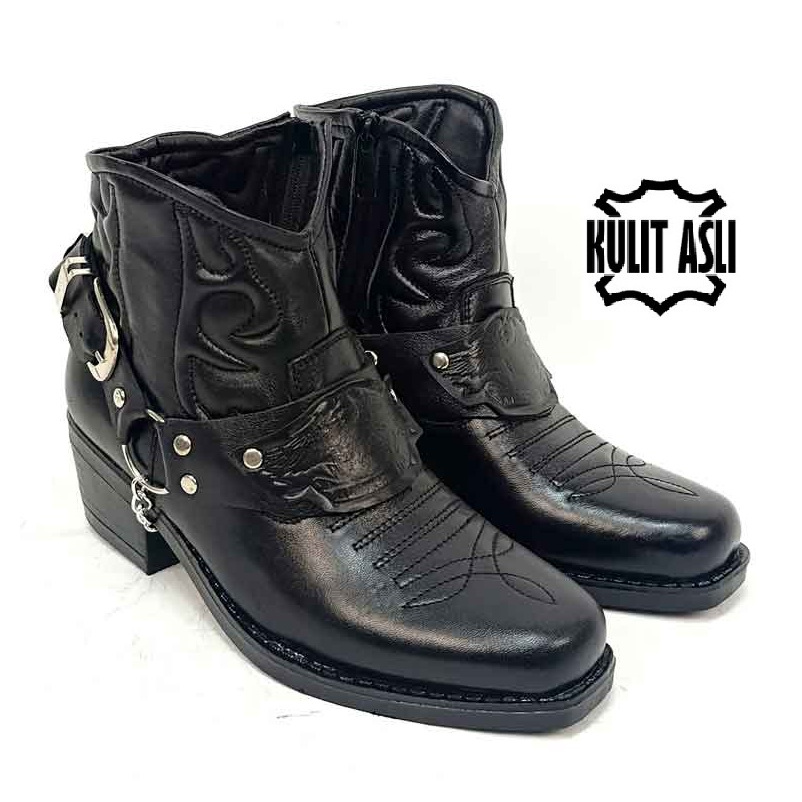 SEPATU PRIA | SEPATU MOTOR | SEPATU TOURING | SEPATU BOOT PRIA KULIT SAPI CBRLK 218