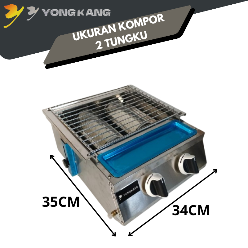 Kompor Sosis Bakar Sate Bakar 2 Tungku Yongkang