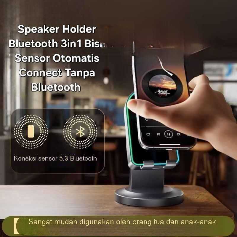 Phone Holder Speaker Audio Bluetooth 029 Wireless 3in1 PowerBank 2000Mah Holder Speaker Bluetooth LE