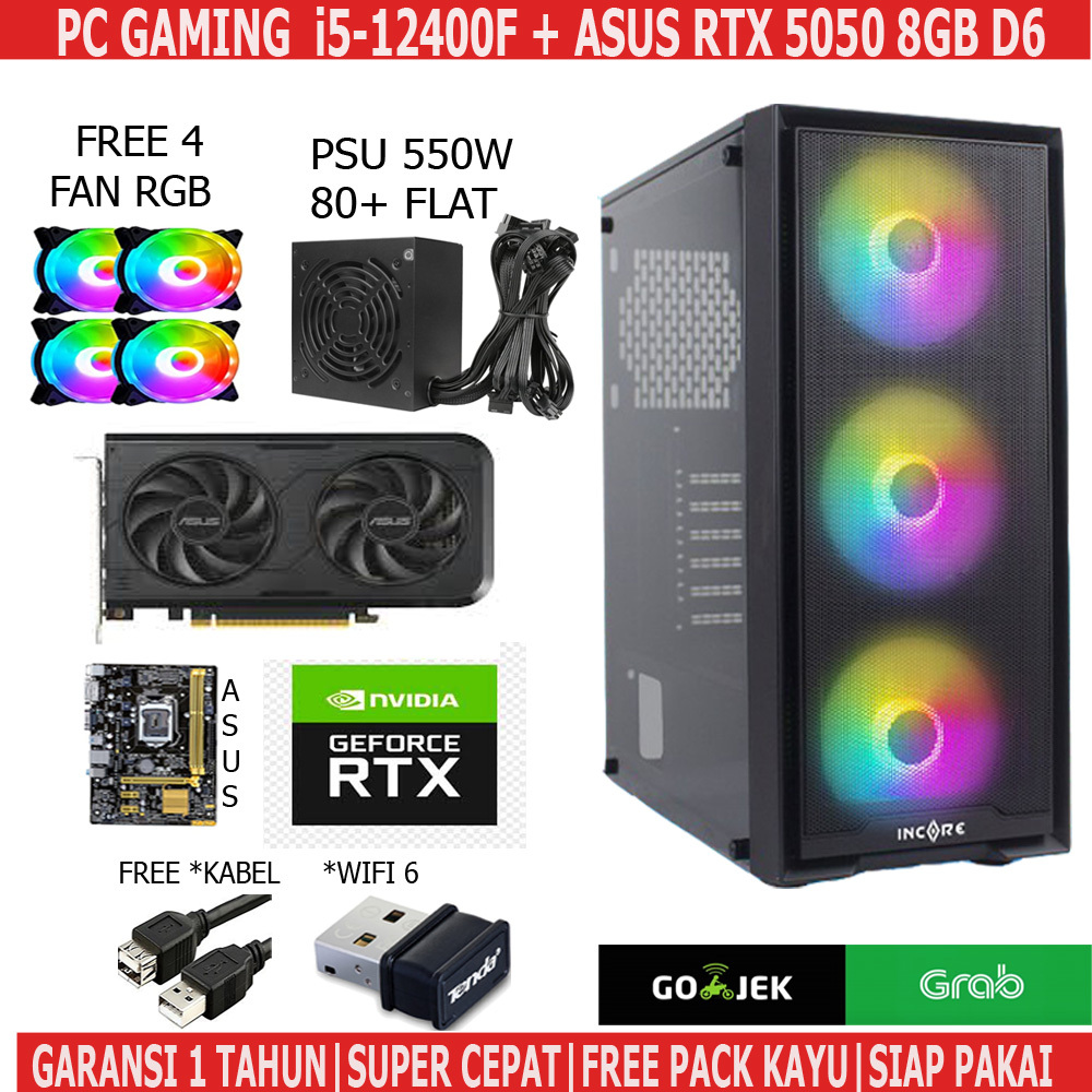 PC GAMING i5-12400F RTX 5050 RAM 32GB / CPU/KOMPUTER EDITING/VIDEO/DESIGN