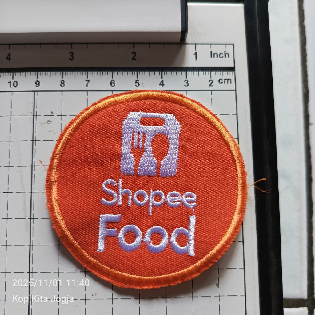emblem patch bordir shopee sopi food, sopi food
