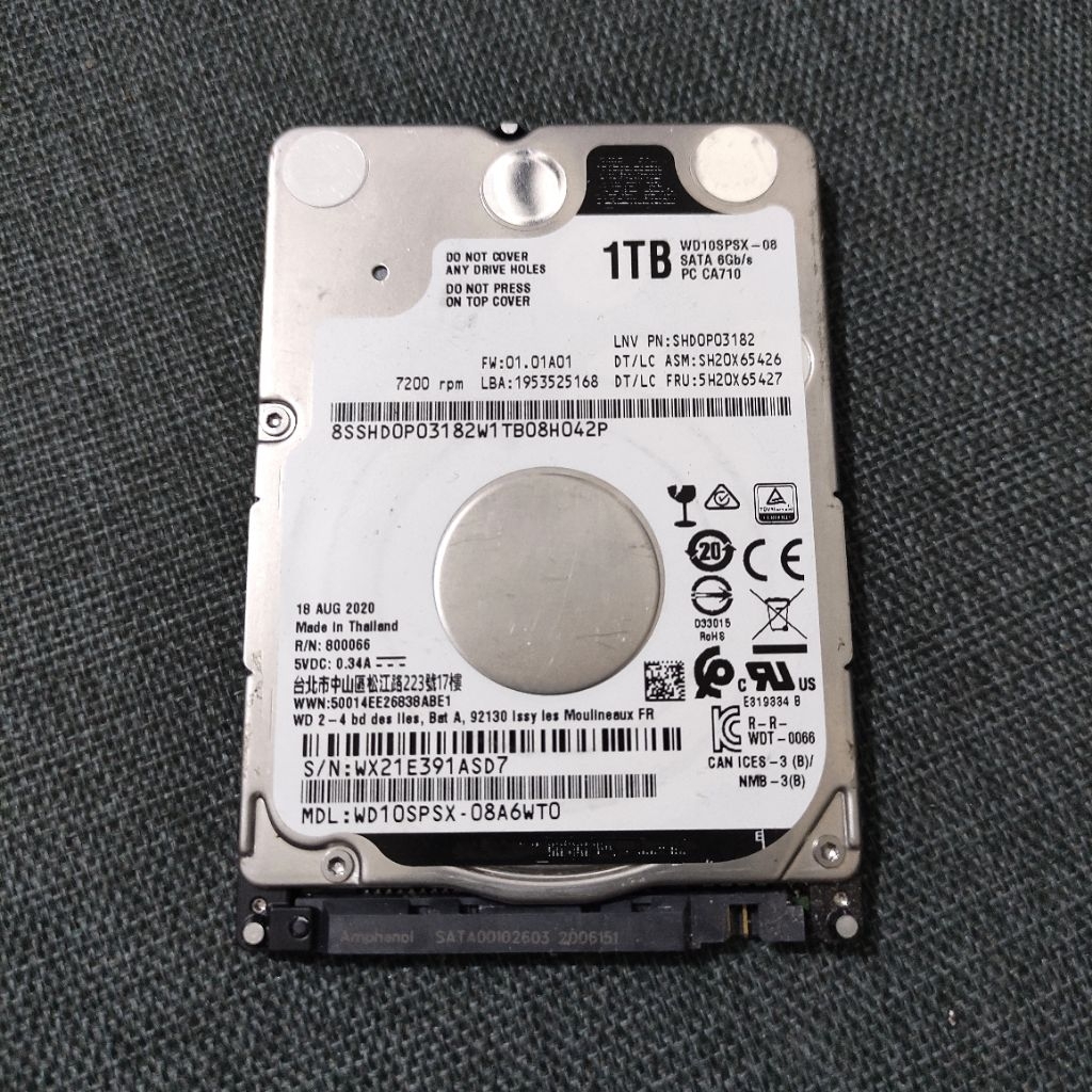Hardisk Laptop 1TB 7200 RPM