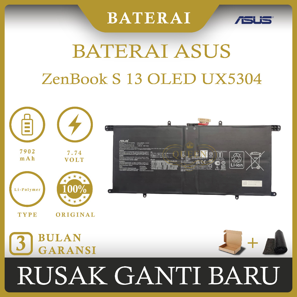 BATERAI LAPTOP ASUS ZenBook S 13 OLED UX5304VA UX5304 ORIGINAL