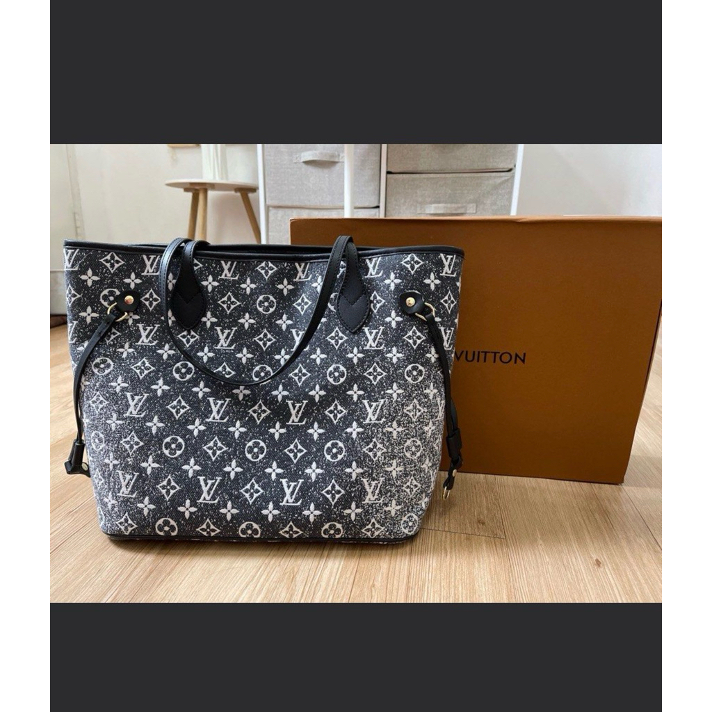 Preloved LV Grey Denim Monogram Bag