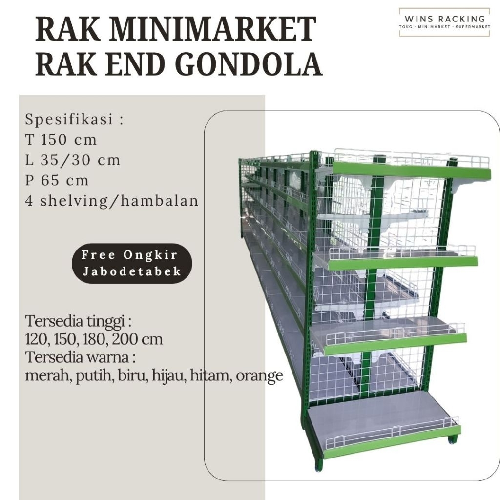Rak supermarket / Rak Minimarket / Rak End Gondola T 150