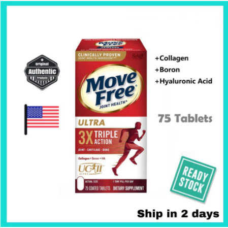 Schiff Move Free Joint Health Ultra Triple Action 75 Coated Tablets-MA