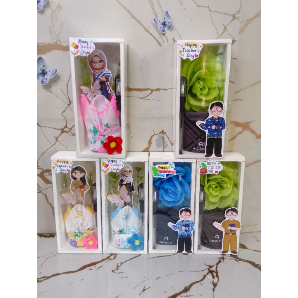 gift box frame bingkai hari guru | saputangan