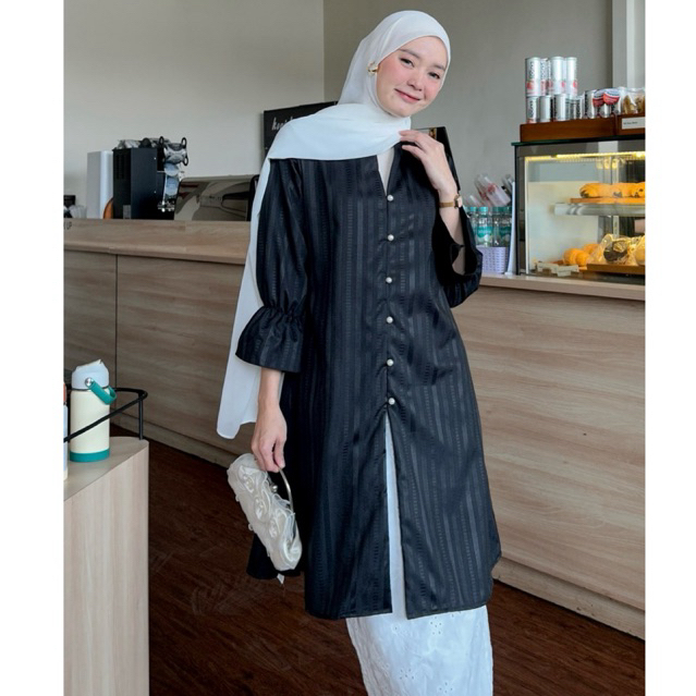 RUNAKU - NAYARA TUNIK - TUNIC KONDANGAN ELEGAN  - TUNIK WANITA - TUNIK HITAM - TUNIK CANTIK - tunik 