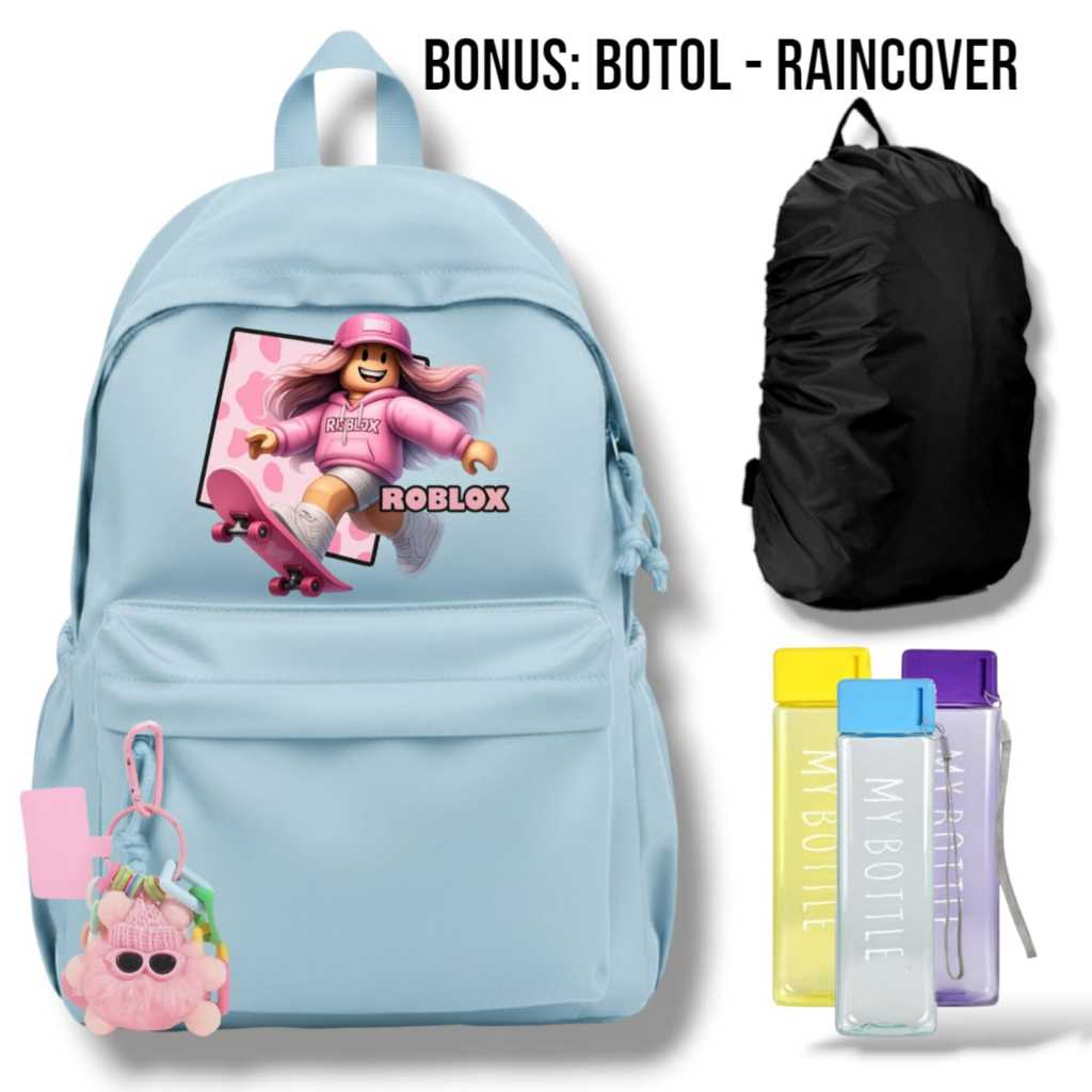 ransel anak roblox -  tas sekolah roblox -  tas ransel anak perempuan - tas sekolah karakter -  back