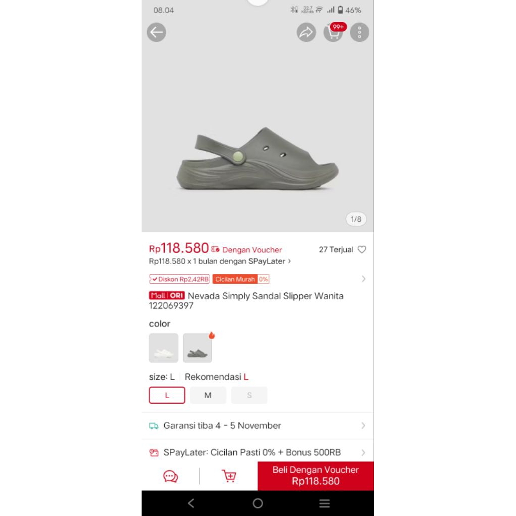 Nevada simply sandal slipper wanita