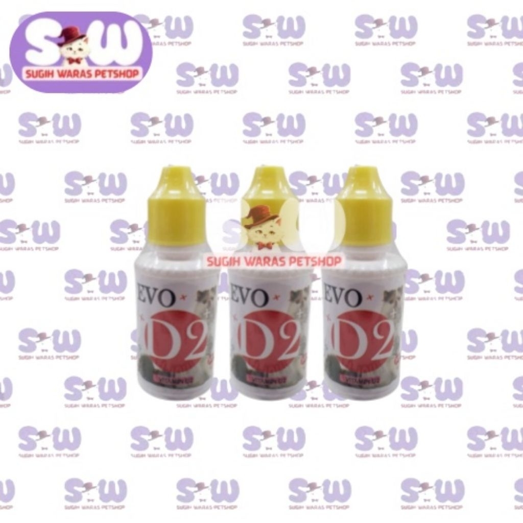 Evo D2 30ml, Vitamin D2 mengatasi Virus Panleu calici feline distemper diare pada kucing
