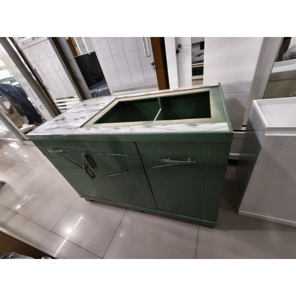 Meja dapur kayu keramik kitchen set bawah keramik