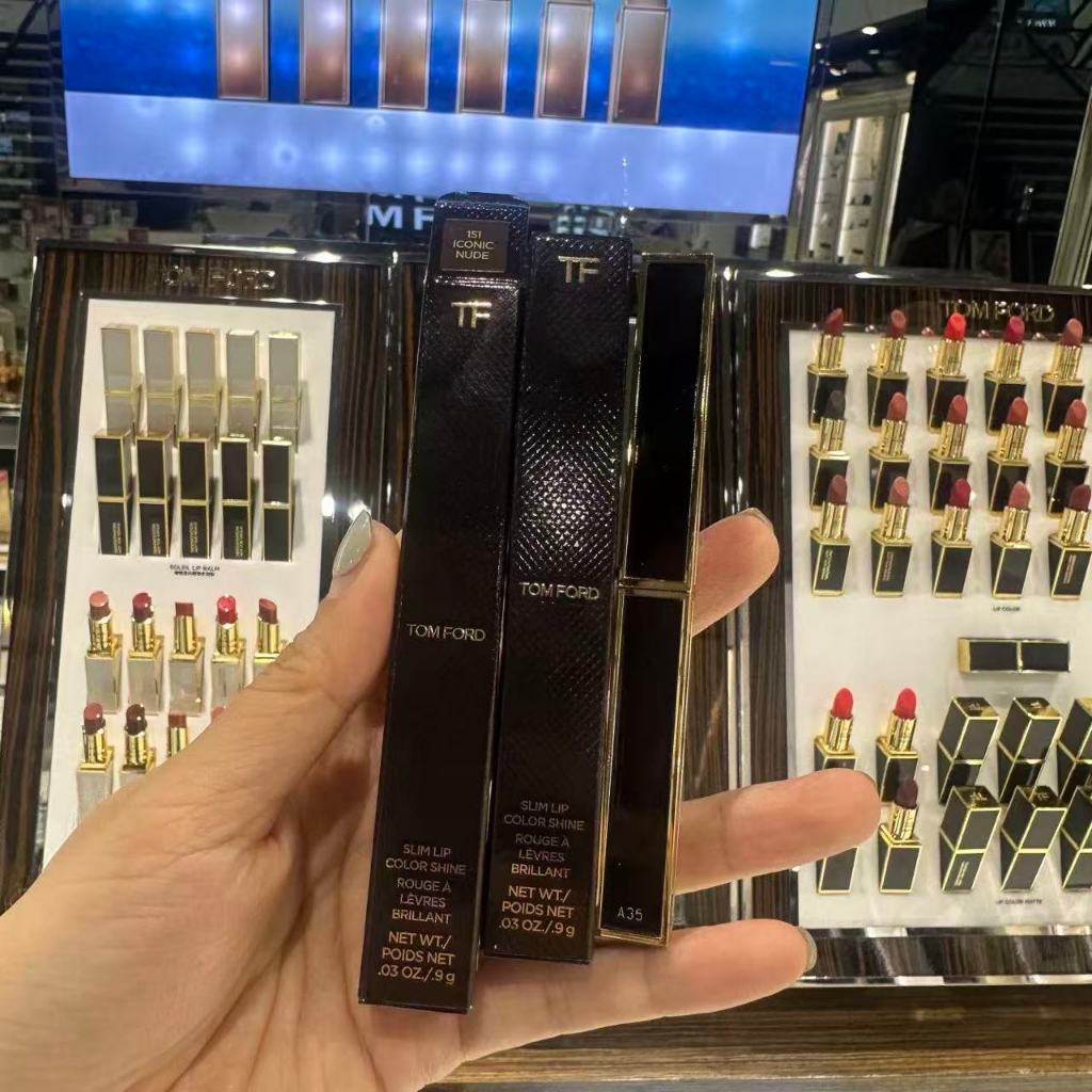 TOM FORD Slim Lip Color Shine - Lipstik Luxury Finishing Glossy & Melembapkan, Tidak Membuat Kering,