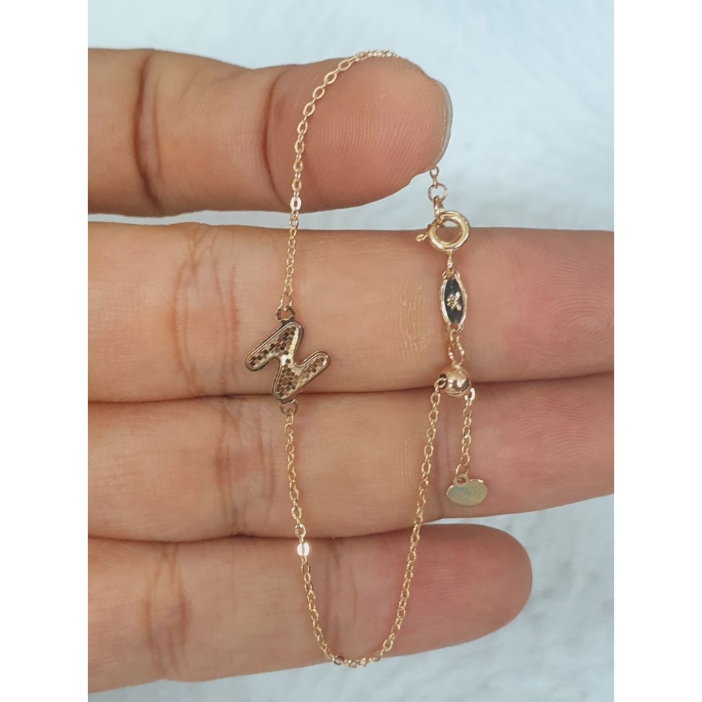 gelang huruf n trixie serut emas 16k 70