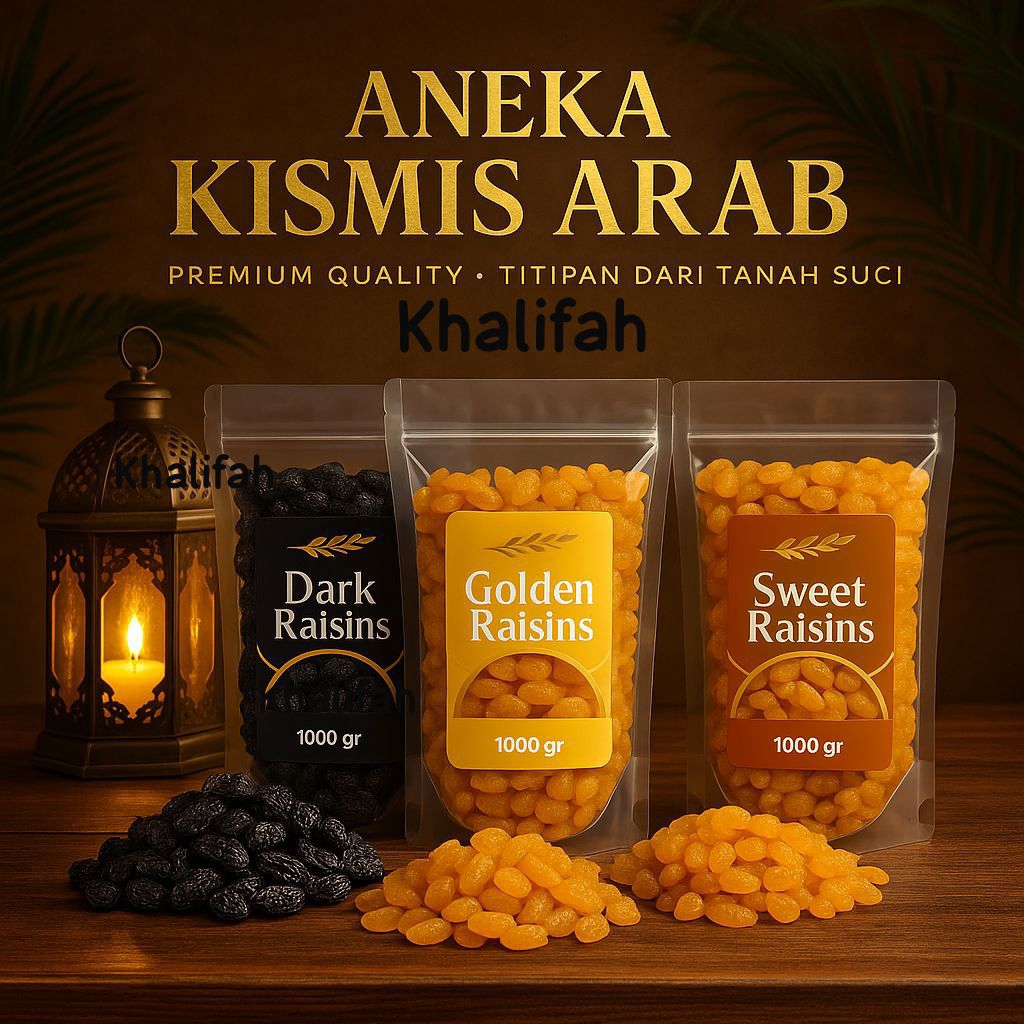 Aneka Kismis Arab Premium 1 Kg | Kismis Arab | Kismis Oleh Oleh Haji Umroh